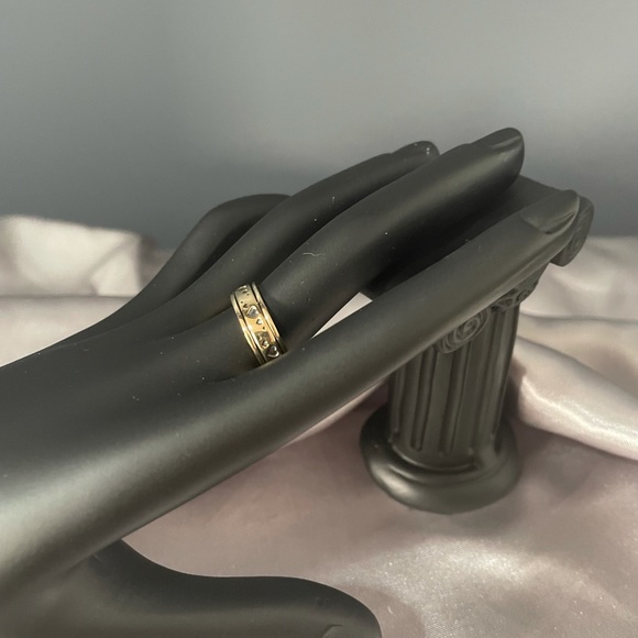 14k yellow gold over copper spinner ring - Picture 5 of 7